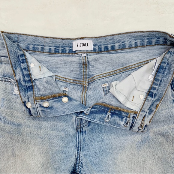 Pistola Devin High Waist Distressed Cutoff Denim Shorts Sz 29 - Picture 5 of 14